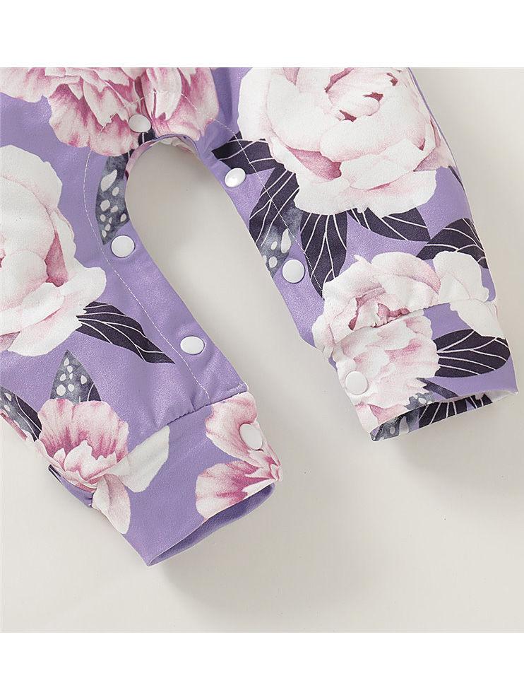 Baby Girl Big Flower Long Sleeves Autumn Jumpsuit - dianjiang-