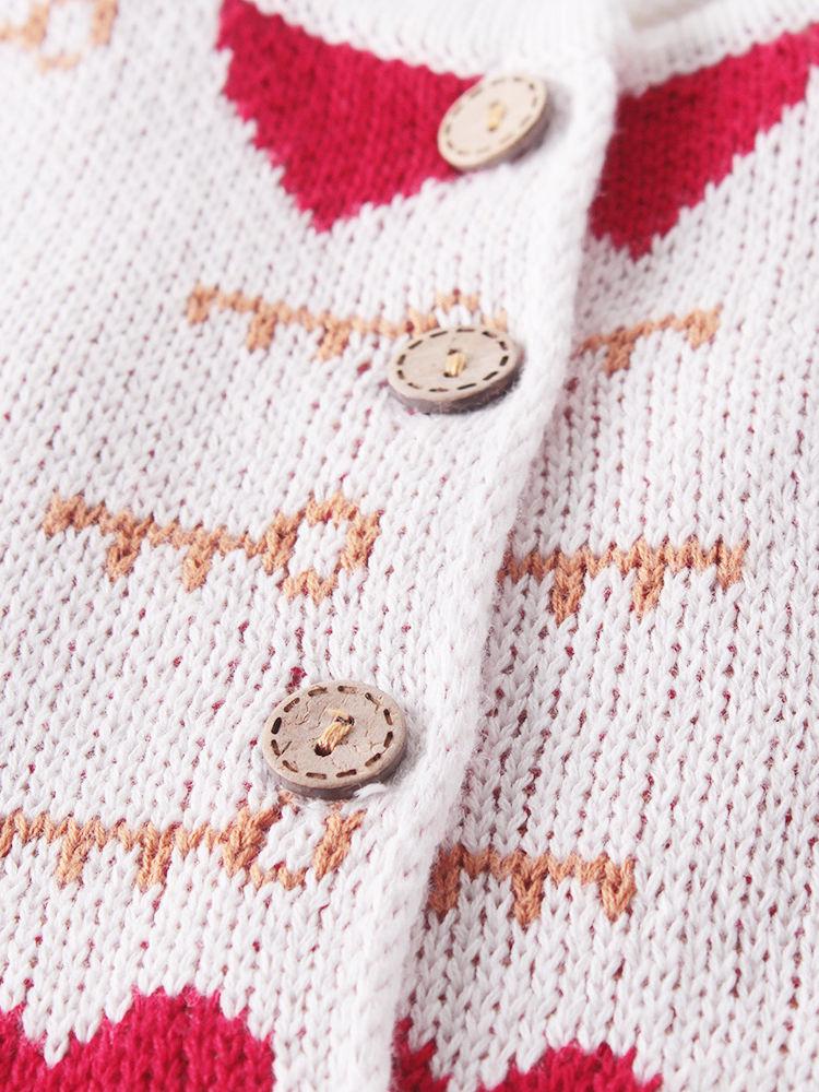 Baby Girl Love Heart Key Knitted Cadigan - dianjiang-