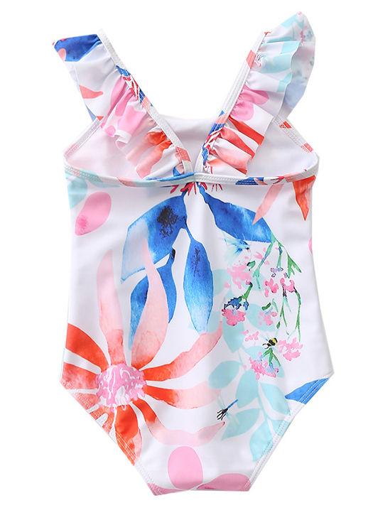 Toddler Girl One Piece Flower Bathing Suit - dianjiang-