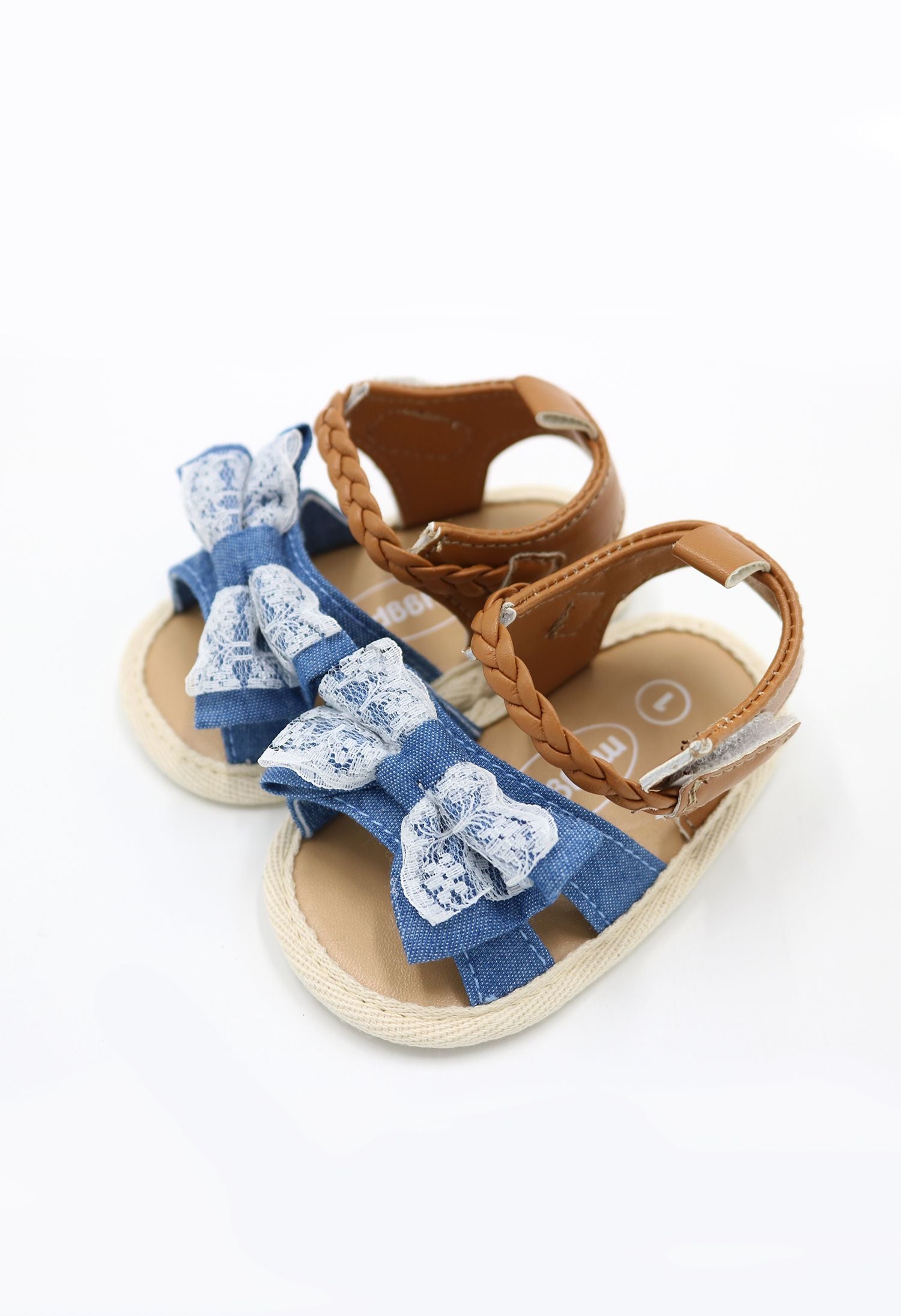 Baby Girls Bow-knot Pattern Cloth Sole Sandals - dianjiang-