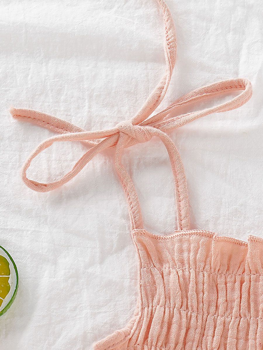 Summer Baby Tie Muslin Romper Onesie - dianjiang-