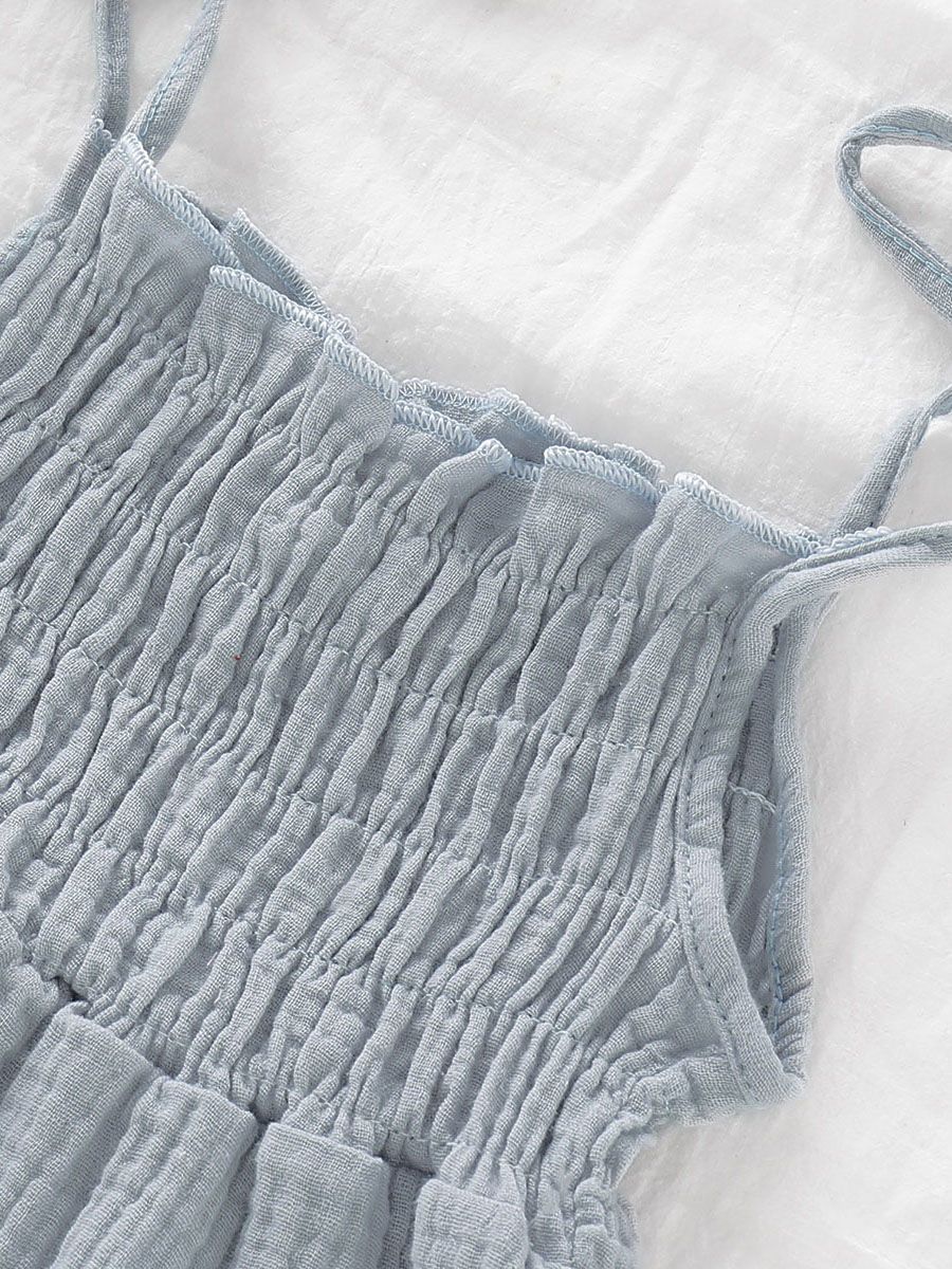 Summer Baby Tie Muslin Romper Onesie - dianjiang-