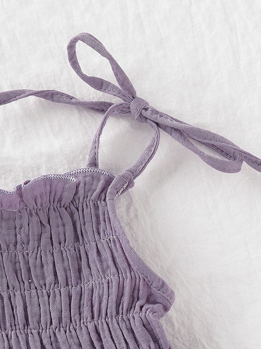 Summer Baby Tie Muslin Romper Onesie - dianjiang-