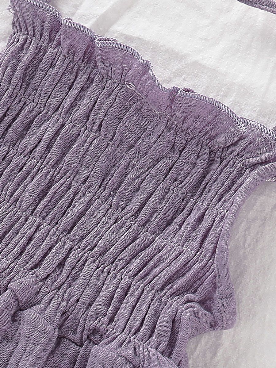 Summer Baby Tie Muslin Romper Onesie - dianjiang-