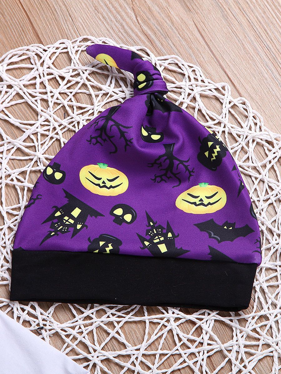 Baby Halloween 3-Piece Set My 1st Bodysuit+Bat Pumpkin Pants+Hat - dianjiang-