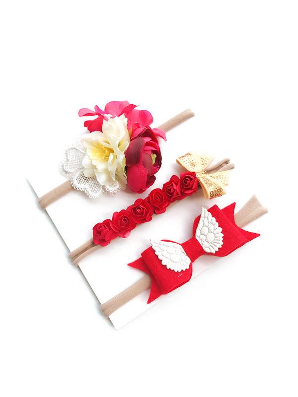 Artificial Flower Hair Accessories Wings Beading Bohemia Style Baby Headband - dianjiang-