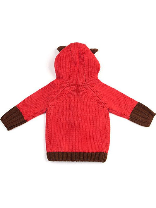 Bear Pattern Baby Hoodie Long Sleeve Buttoned Coats Outwear - dianjiang-