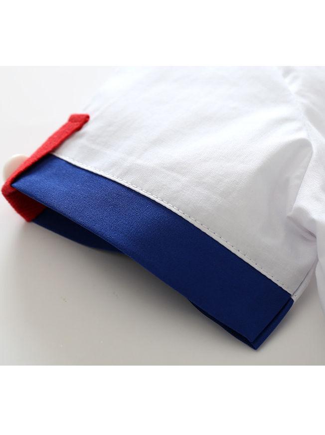 Baby Little Boy Summer 2-Piece Casual Outfits Color Blocking T-Shirt+ Shorts - dianjiang-