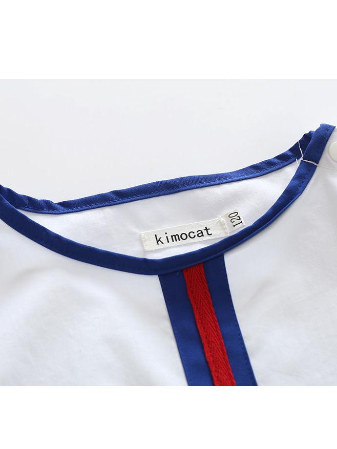 Baby Little Boy Summer 2-Piece Casual Outfits Color Blocking T-Shirt+ Shorts - dianjiang-