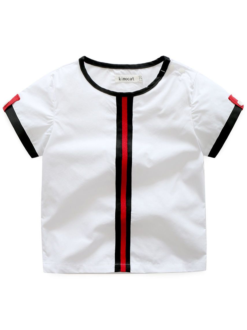 Baby Little Boy Summer 2-Piece Casual Outfits Color Blocking T-Shirt+ Shorts - dianjiang-