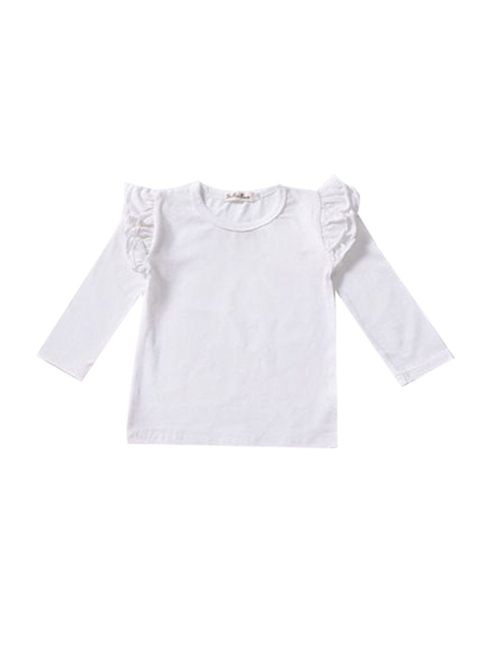 Baby Little Girls Flutter Long Sleeve Pullover - dianjiang-