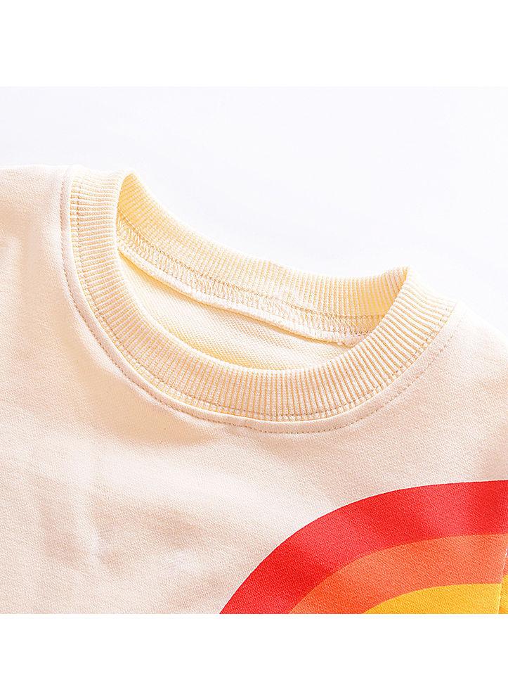 Baby Little Girls Rainbow Print Long Sleeve T-shirt - dianjiang-