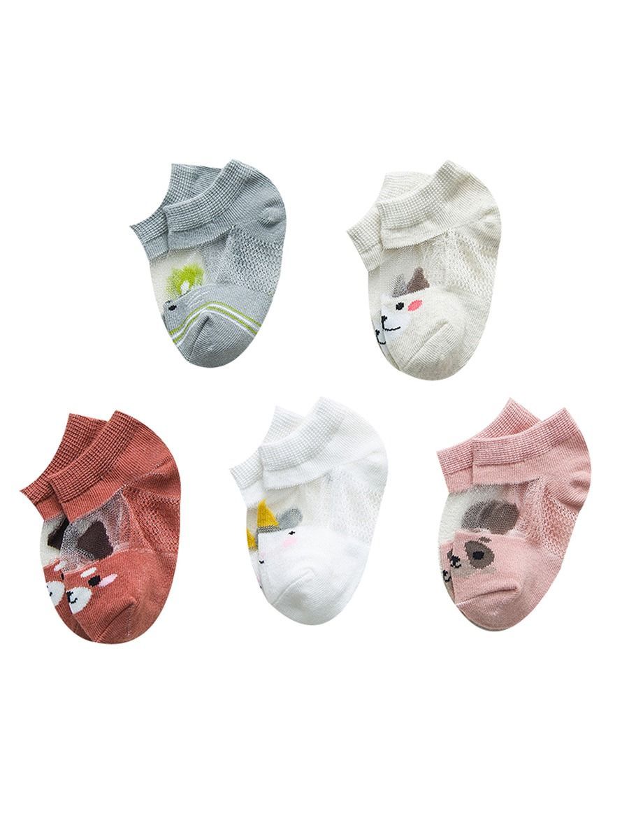 5-PACK Socks Assorted Cartoon Animal Pattern Baby Little Kids Pantyhose - dianjiang-