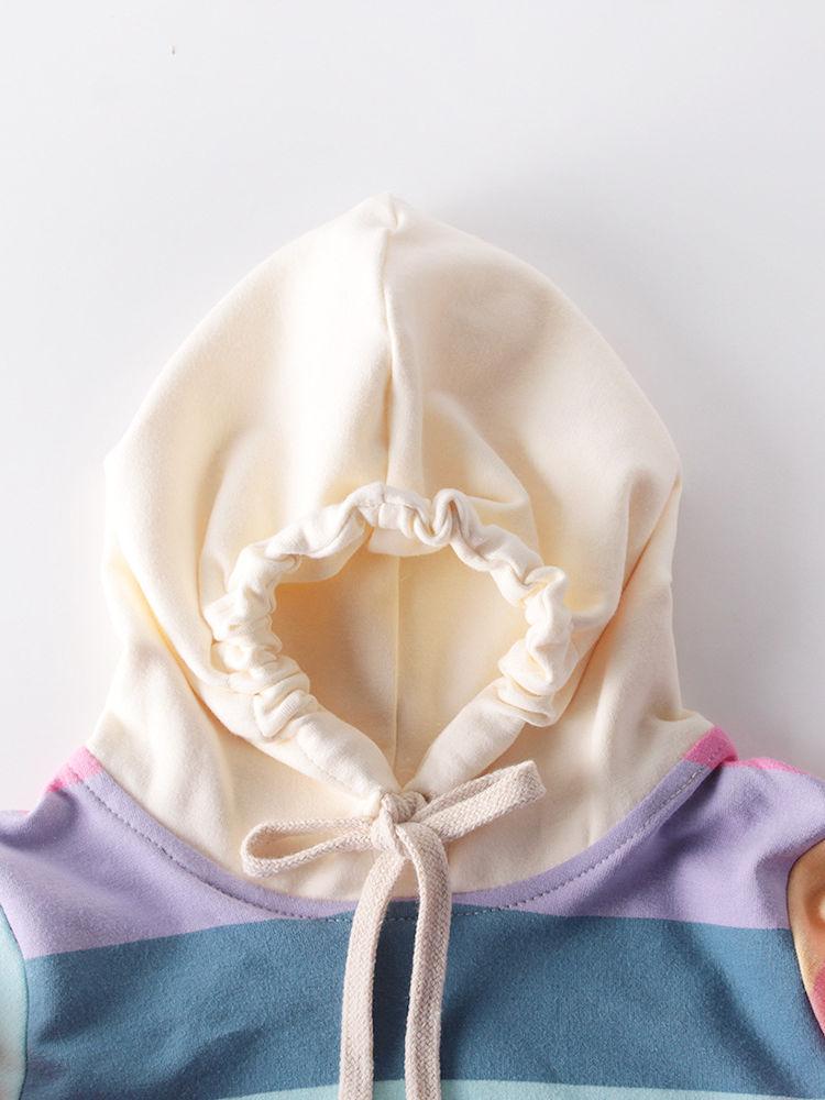 Adorable Autumn Baby Rainbow Hooded Onesies - dianjiang-