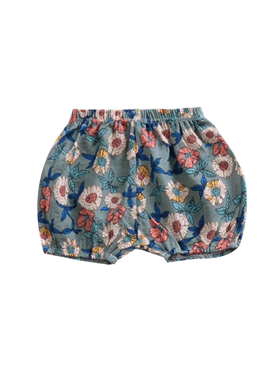 Floral Cartoon Print Infant Girls Boys Bloomers Baby Summer Shorts - dianjiang-