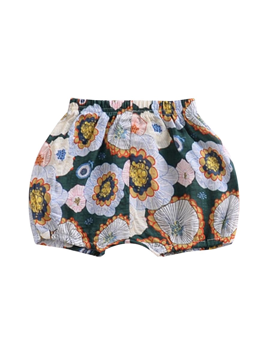 Floral Cartoon Print Infant Girls Boys Bloomers Baby Summer Shorts - dianjiang-