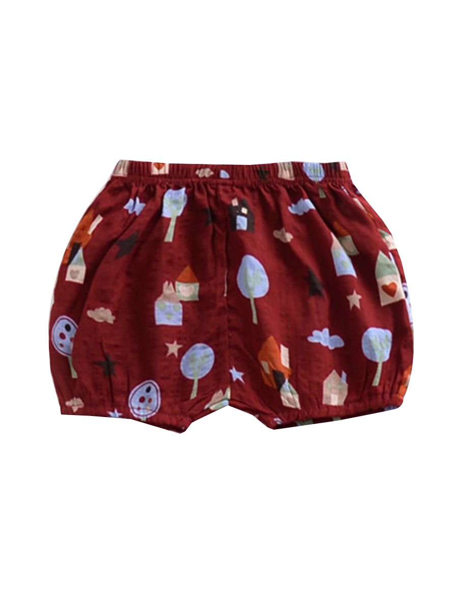 Floral Cartoon Print Infant Girls Boys Bloomers Baby Summer Shorts - dianjiang-