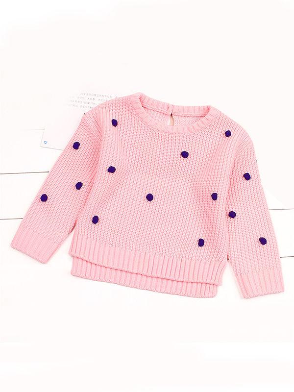 Long Sleeve Acrylic Knitted Baby Sweater - dianjiang-