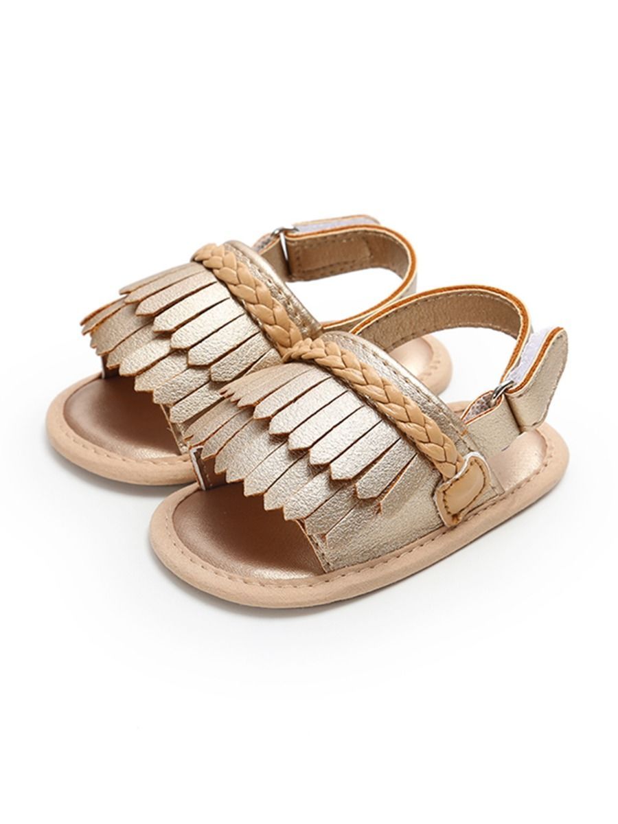 Baby Tassel Trim  Pre Walking Sandal - dianjiang-