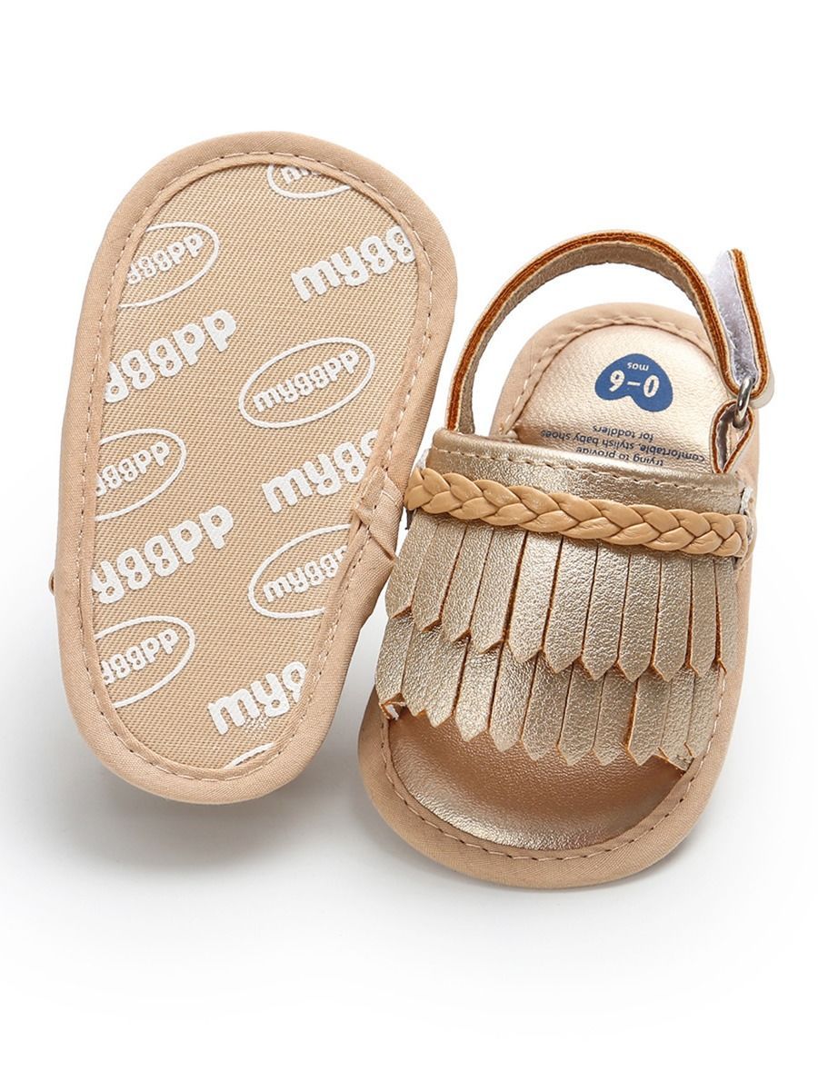 Baby Tassel Trim  Pre Walking Sandal - dianjiang-