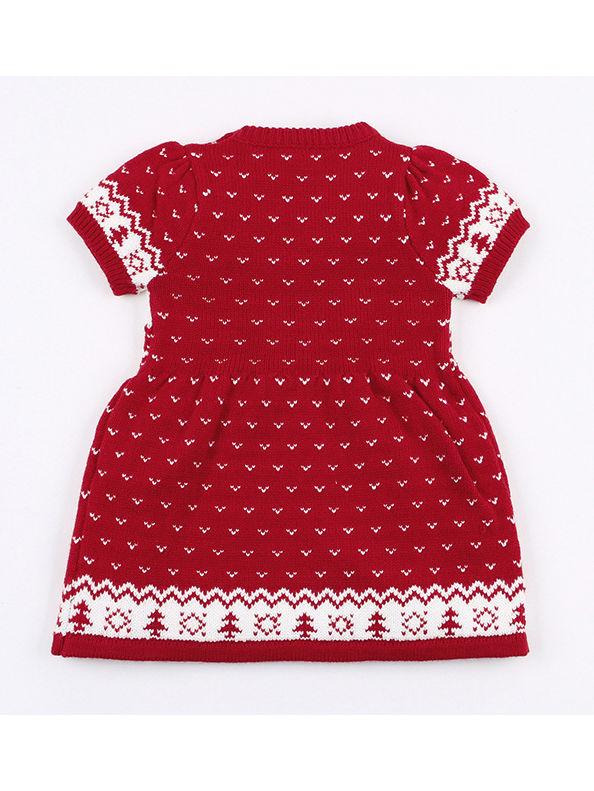 Baby Toddler Girl Christmas Reindeer Crochet Dress - dianjiang-