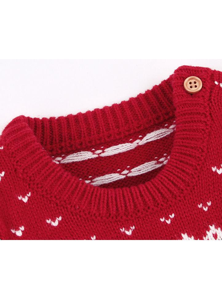 Baby Toddler Girl Christmas Reindeer Crochet Dress - dianjiang-