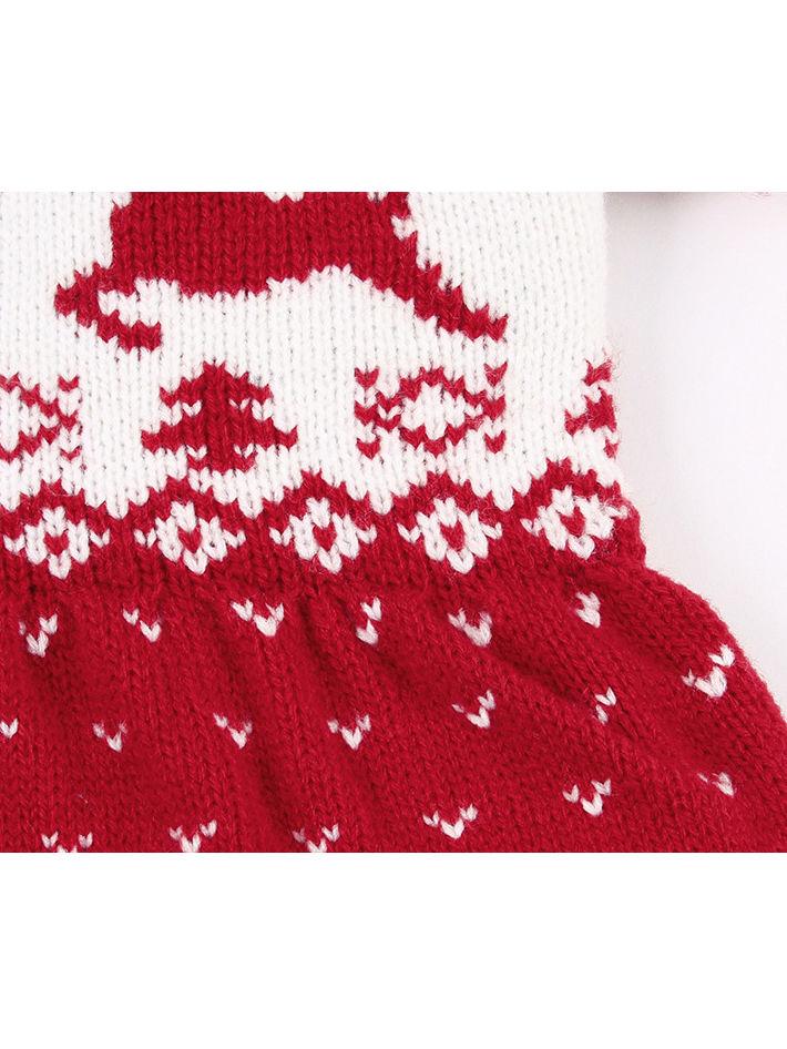 Baby Toddler Girl Christmas Reindeer Crochet Dress - dianjiang-