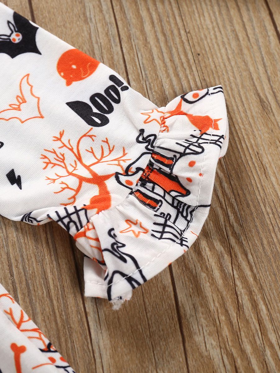 Baby Toddler Girl Halloween Theme Printed Dress - dianjiang-