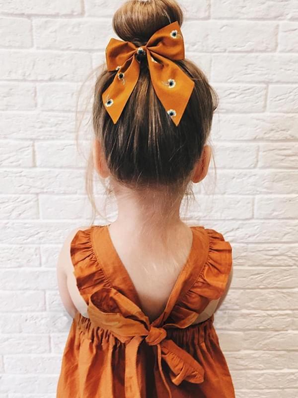 Baby Toddlers Girls Solid Color Flutter Sleeve Cotton Dress - dianjiang-