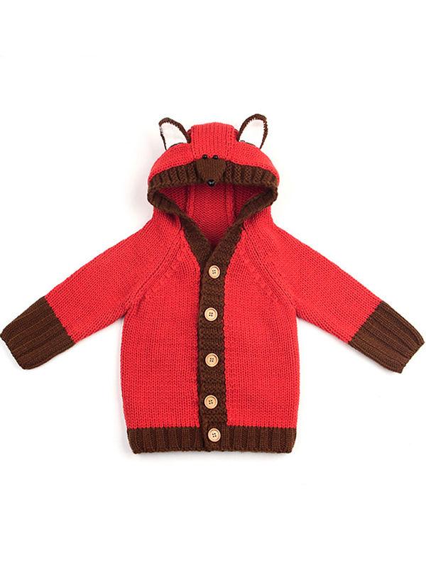 Bear Pattern Baby Hoodie Long Sleeve Buttoned Coats Outwear - dianjiang-