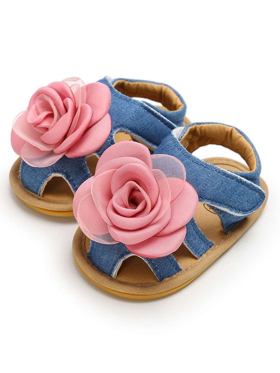 Summer Big Flower Trimmed Baby Gilr Sandal - dianjiang-
