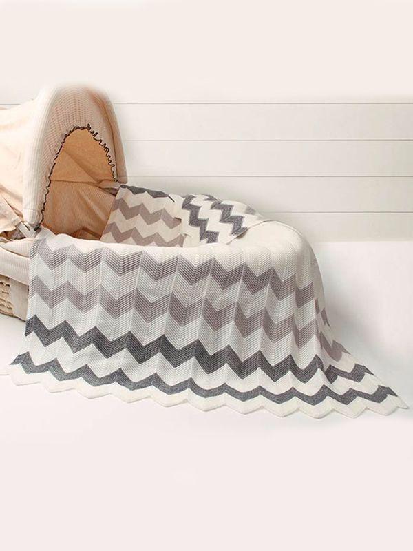 Rhombus Plaids Warp Knitted Acrylic Blanket - dianjiang-