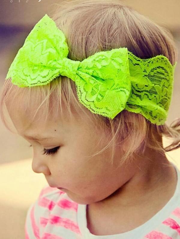 Pretty Lace Bow-knot Headband Baby Girls Hair Clips 19x8cm - dianjiang-