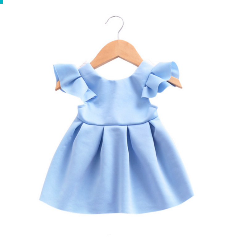 Bow Pierced Laced Princess Dress For Baby Toddler Girls - dianjiang-
