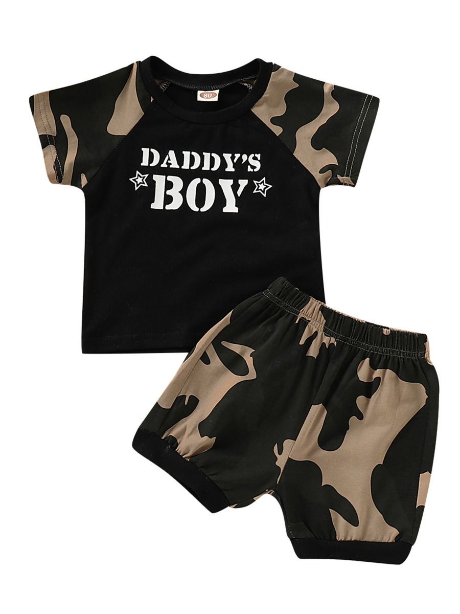 Baby Toddler Boy Camo Outfit T-shirt Matching Shorts - dianjiang-