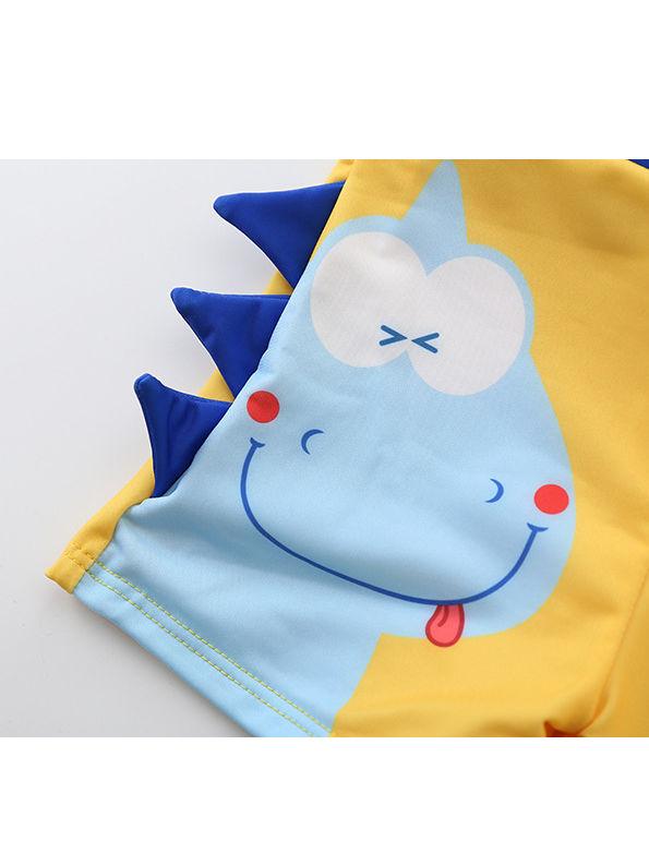 Toddler Big Kids 2-Piece Dinosaur Swimming Trunks with Swim Hat - dianjiang-