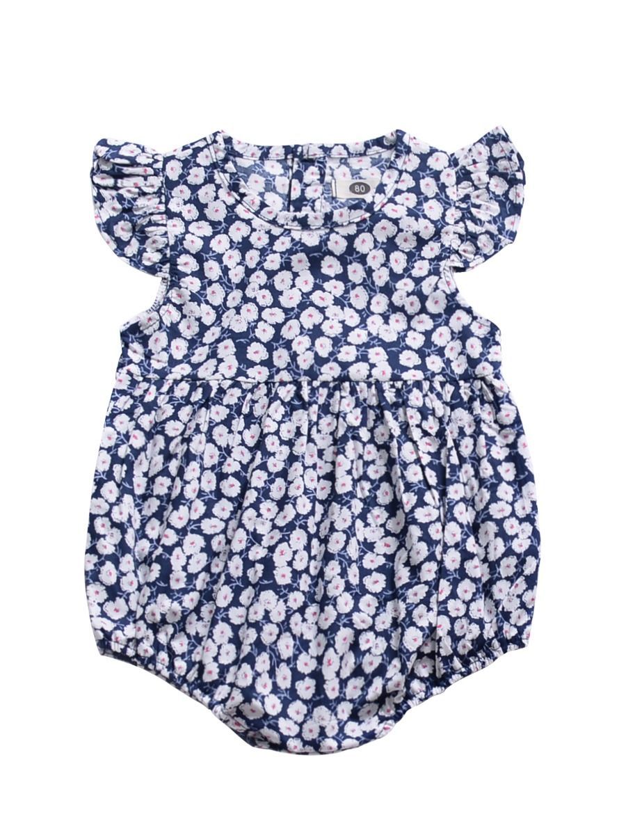 Cute Short Butterfly Sleeve Infant Summer Romper - dianjiang-