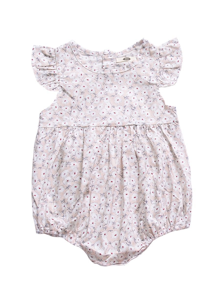 Cute Short Butterfly Sleeve Infant Summer Romper - dianjiang-