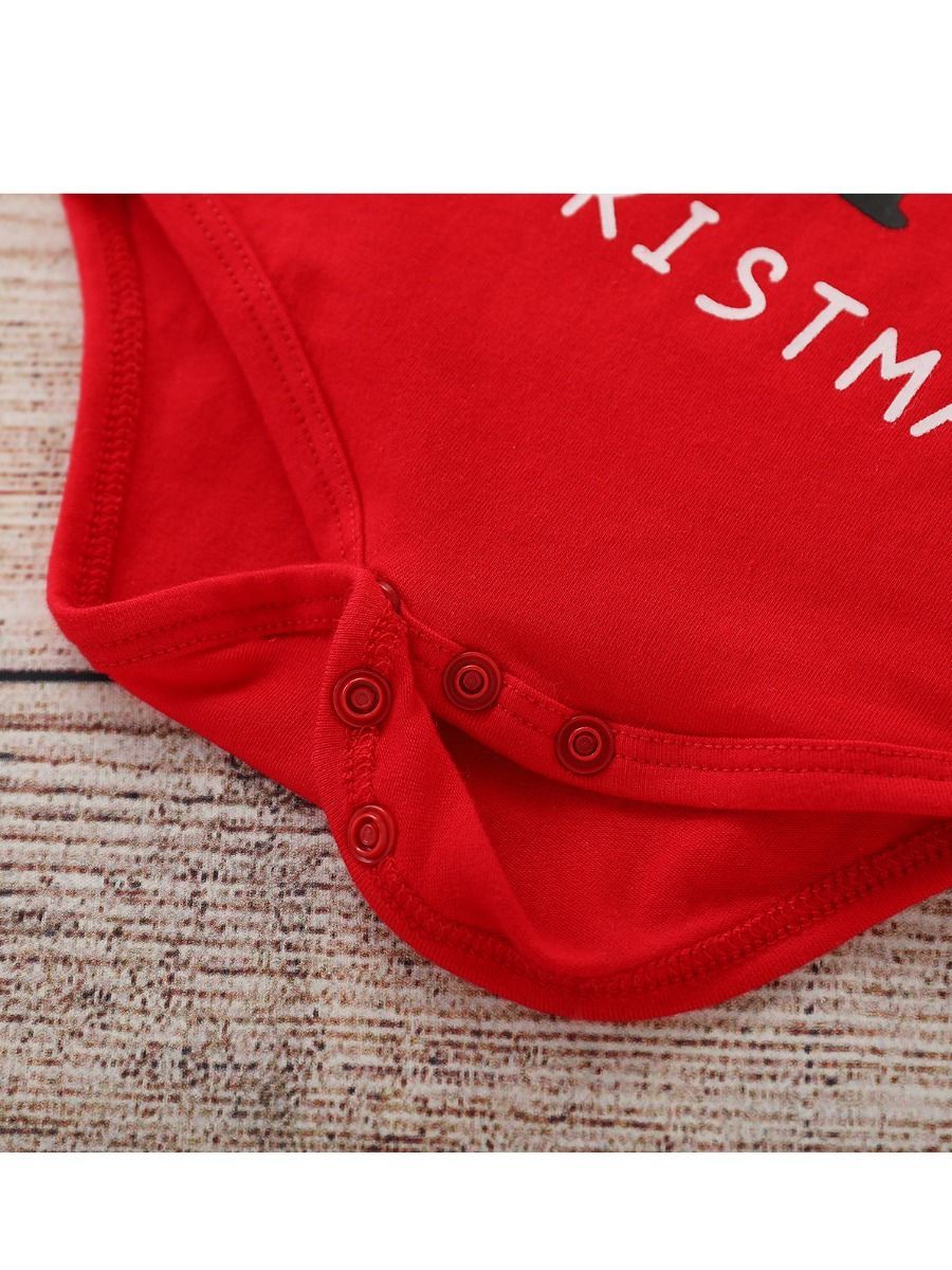 Xmas My 1ST CHRISTMAS Printed Infant Rompers Homewear - dianjiang-