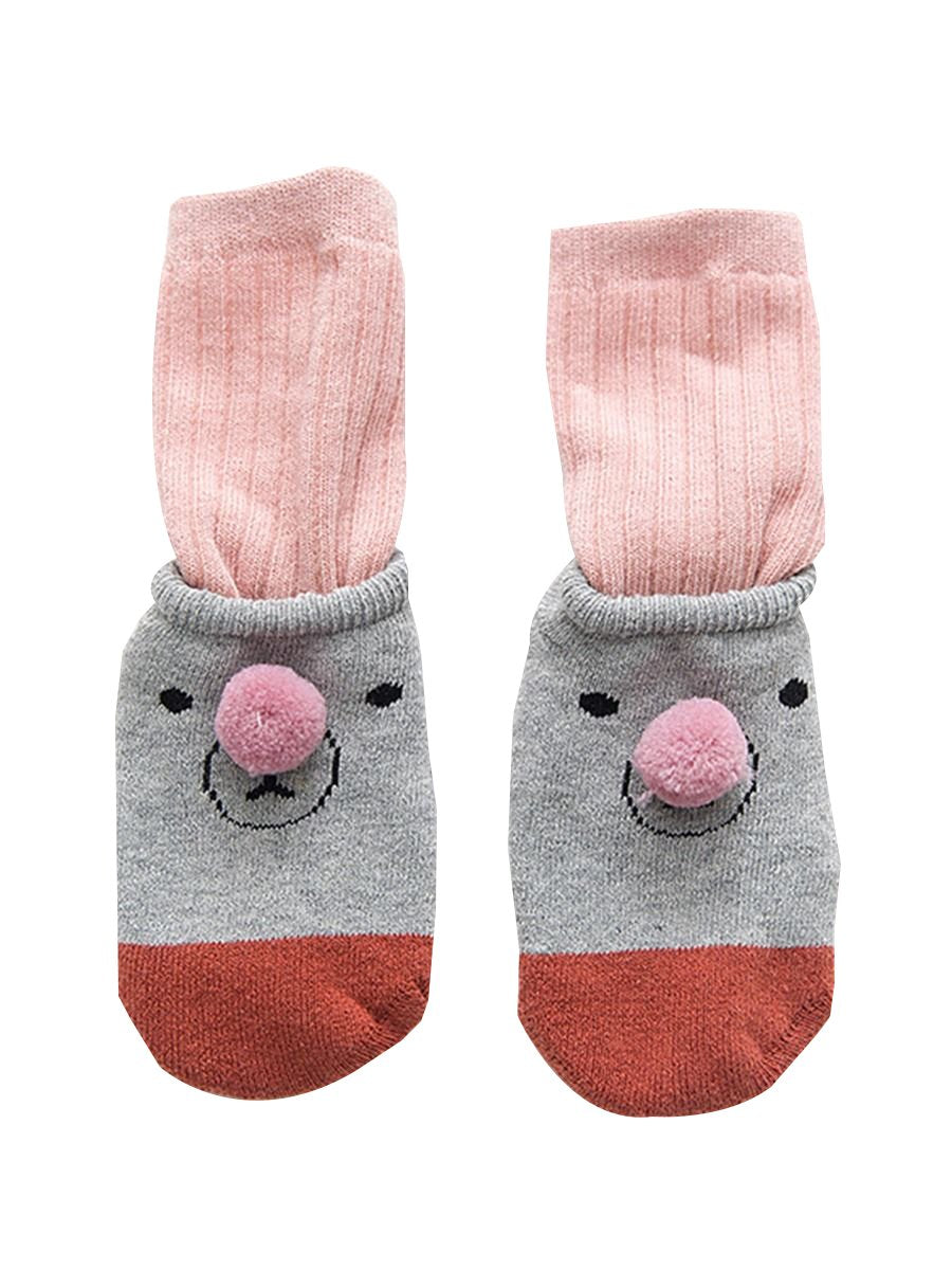 2 Pairs Cartoon Bear Detachable Socks Set for Baby Toddler Boys and Girls - dianjiang-