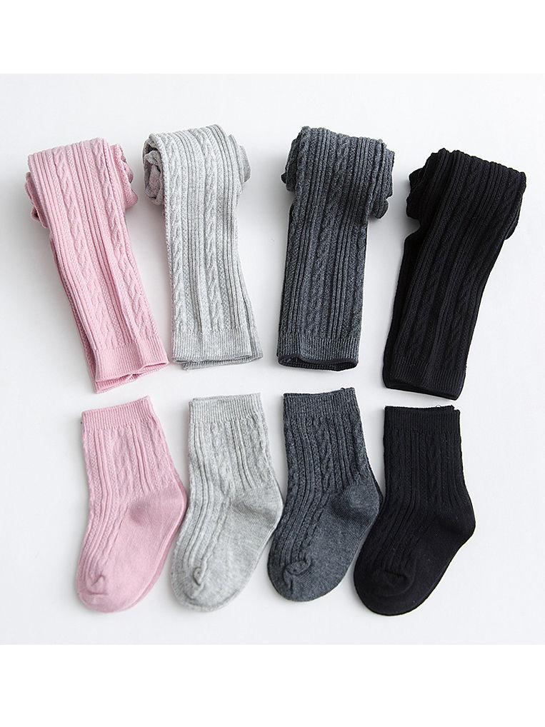 2-Piece Pantyhose Spring Autumn Pretty Solid Tights Children Split Type Stockings - dianjiang-