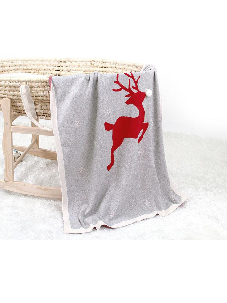 Christmas Deer Baby Knit Blanket - dianjiang-