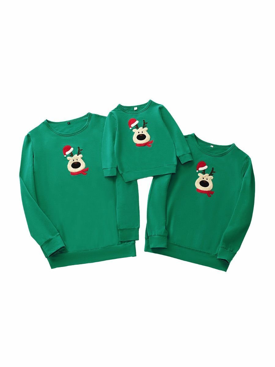 Christmas Deer Family Matching Sweatshirt Pullover - dianjiang-