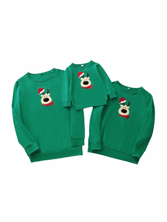 Christmas Deer Family Matching Sweatshirt Pullover - dianjiang-