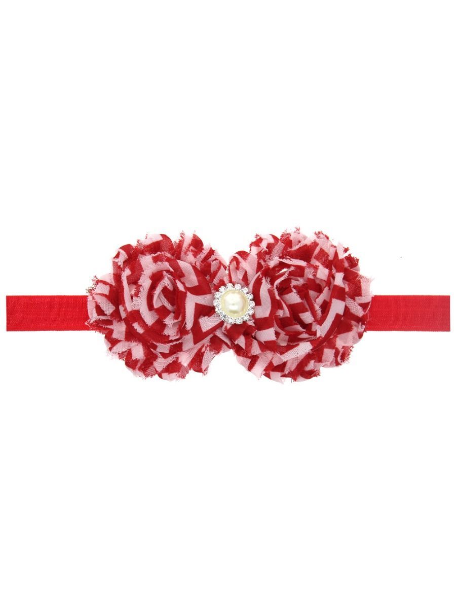 Christmas Holiday Flower Trimmed Headband Children Headwear - dianjiang-