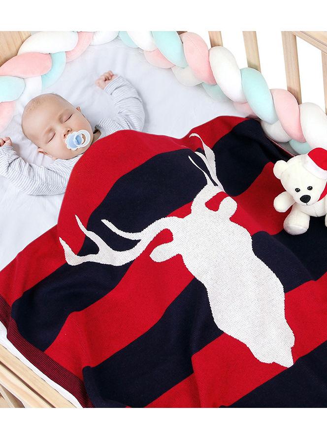 Christmas Reindeer Baby Kids Crochet Blanket - dianjiang-