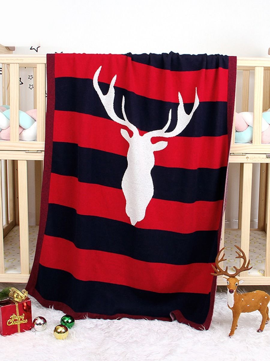 Christmas Reindeer Baby Kids Crochet Blanket - dianjiang-