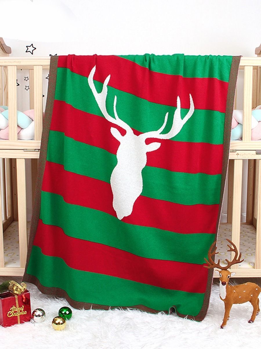 Christmas Reindeer Baby Kids Crochet Blanket - dianjiang-