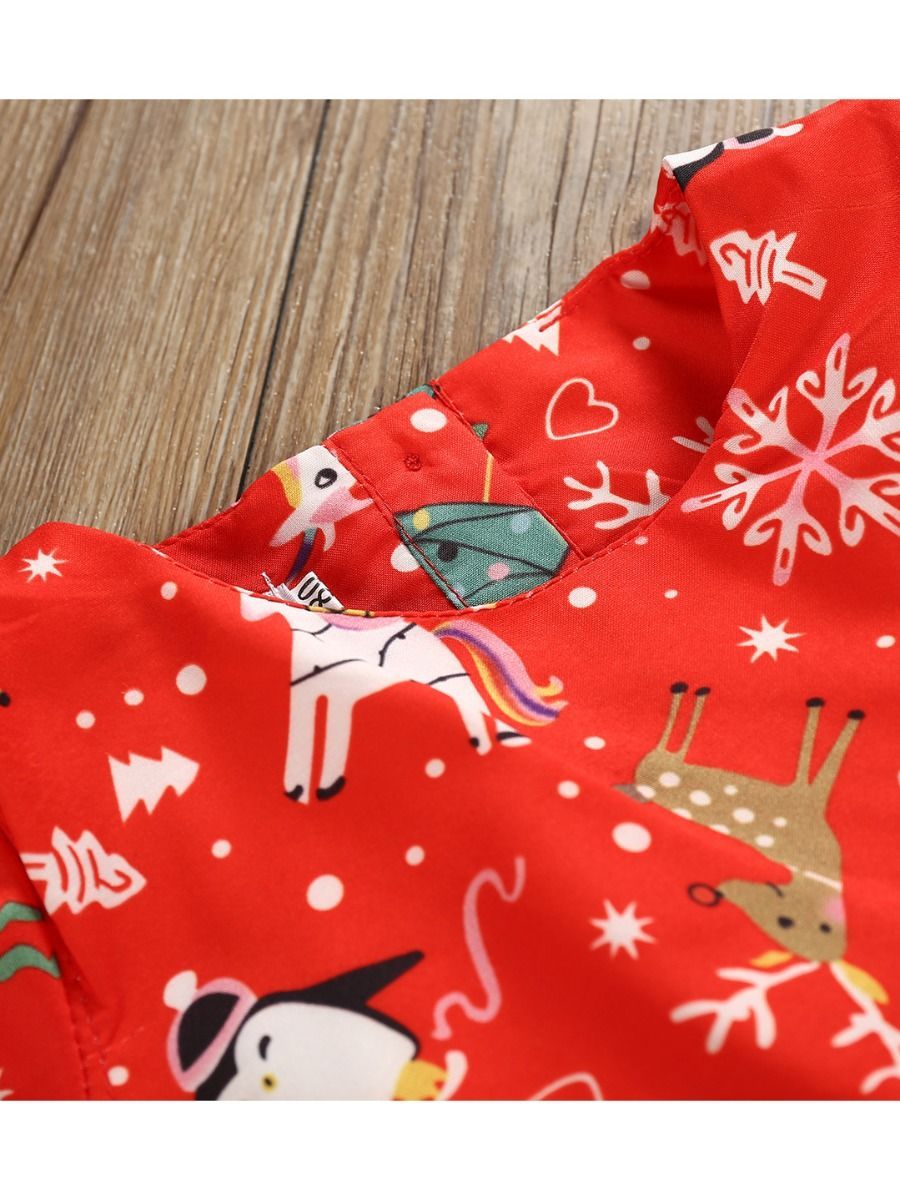 Christmas Theme Baby Toddler Girl Long-sleeved Dress - dianjiang-