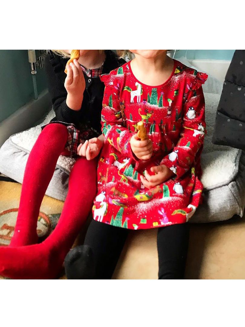 Christmas Theme Baby Toddler Girl Long-sleeved Dress - dianjiang-